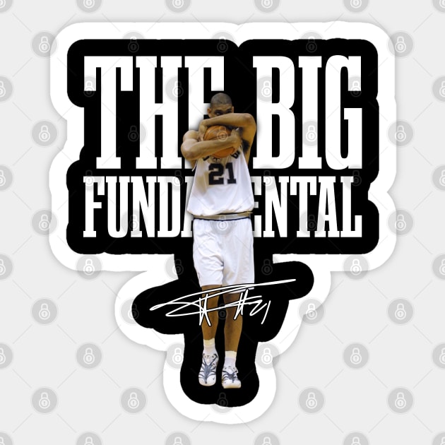 Tim Duncan The Big Fundamental Basketball Signature Vintage Retro
